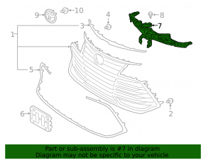 Upper grille trim bracket for Toyota Avalon 19-23