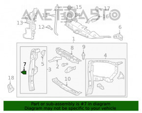 TV top bar Toyota Highlander 14-19 rust