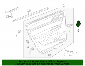 Front right window lift control VW Golf 15-