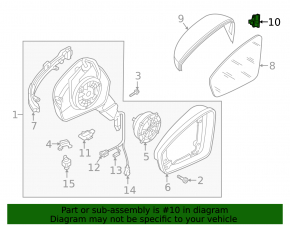 BSM indicator side mirror right VW Tiguan 18-24