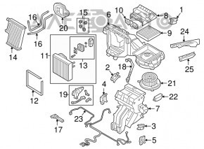 Air temperature sensor in the heater Audi A3 22-26