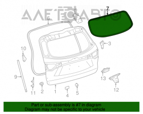 Toyota Highlander 14-19 Tailgate Glass Seal
