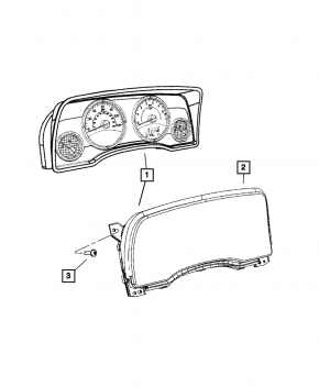 Instrument cluster Jeep Compass 11-13 86K, broken bracket, scratches