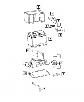 Battery bracket 12v Jeep Compass 17-