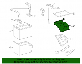 Battery bracket Lexus NX200t NX300 15-21