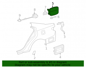 Lexus ES350 07-12 Fuel Door