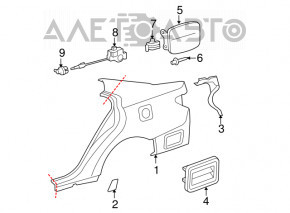 Lexus ES350 07-12 Fuel Door