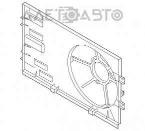 VW Touareg 11-17 bare radiator shroud diffuser