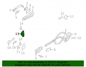 Door hinge lower rear left Nissan Sentra 20-21