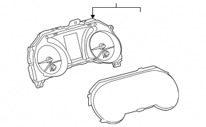 Instrument cluster for Toyota Camry v70 18-19 LE/SE