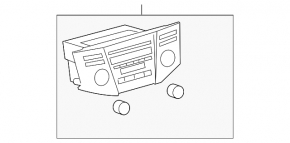 Radio and MP3 player 6 discs Lexus RX300 RX330 RX350 RX400h 04-09 with wood film, scratches