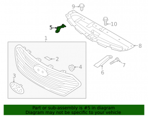 Radiator grill bracket grill right Hyundai Santa FE Sport 13-18