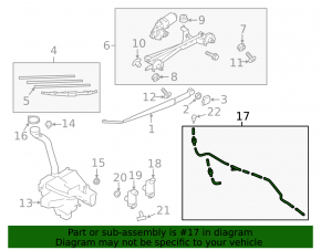 Windshield washer hose Subaru Forester 14-18 SJ