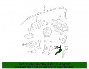 Rear right airbag sensor for a Lexus ES300 ES330
