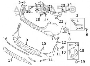 Light inside trunk lid right Hyundai Sonata 15-17 lamp
