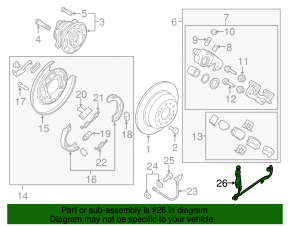 ABS sensor rear left Kia Sorento 16-20 AWD
