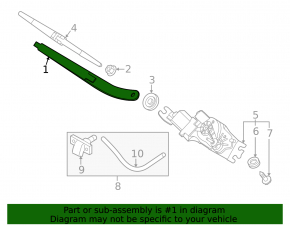 Rear wiper arm for Kia Sportage 23-26