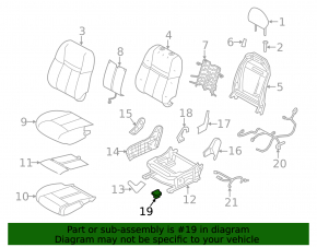 Occupant Sensor Nissan Rogue 19-20 narrow chip, 10 pins