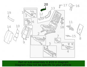 Seat runner plug 2nd row right front left Mercedes W167 GLE 350 450 20-26 black