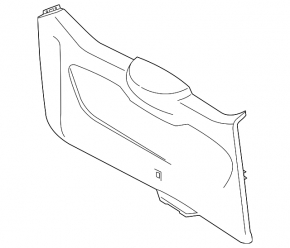Lower tailgate trim for Ford Transit Connect MK2 13-18 passenger