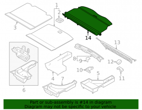 Trunk curtain Lincoln MKX 16-18