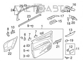 Lincoln MKC 15-18 front right door panel, beige