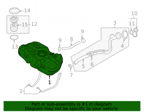 Fuel tank Nissan Versa Note 13-19