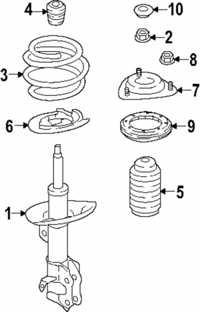 Front right shock absorber for Subaru Crosstrek 24-26