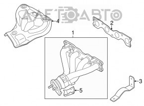 Exhaust manifold Kia Optima 11-15 2.4