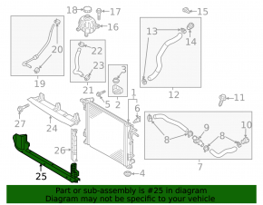 Lower radiator deflector for Kia Sportage 17-22 2.4