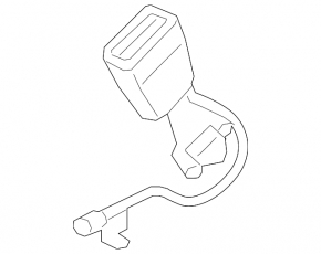 Volvo XC40 19-25 black passenger seat belt latch with sensor