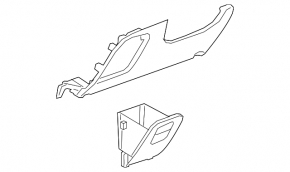 Driver's knee pad Buick Encore 17-19 black, scratches
