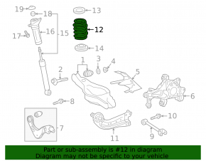 Rear left spring Toyota Venza 21-
