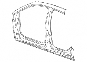 Body pillar central right Audi A6 C8 19-