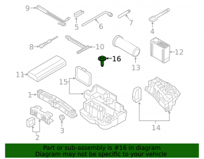 Spare wheel mount Audi A6 C8 19-
