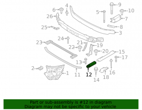 Fang lower bumper reinforcement front right Mini Cooper F56 3d 14-24 dorest