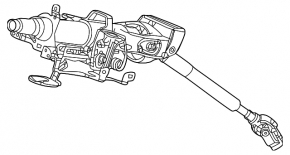 Steering column Honda Clarity 18-21 usa with cardan joint