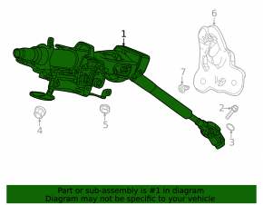 Steering column Honda Clarity 18-21 usa with cardan joint