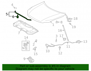 Hood Seal Lexus RX350 RX450h 10-15