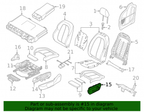 BMW X3 F25 15-17 passenger seat control