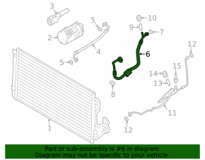 Air conditioning pipe compressor-heater BMW F30 12-18 N20