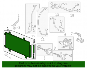 Honda HR-V 16-22 air conditioning condenser radiator
