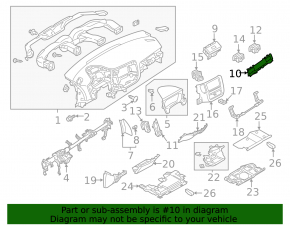 Mitsubishi Outlander 19-19 right front panel trim, black