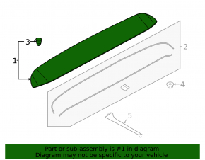 Audi Q5 80A 18-24 S-Line trunk lid spoiler, broken guide