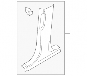 Center pillar trim lower right Audi Q5 80A 18- black, scratch