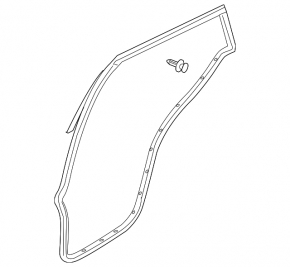 Infiniti FX35 FX45 03-08 rear right door seal