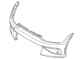Kia EV6 22-24 bare front bumper for parking sensors and Park Assist, GT, GT-Line