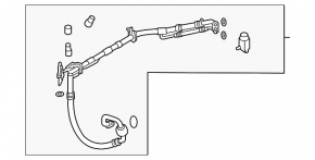 Kia Optima 16-18 air conditioner compressor-heater-condenser hose