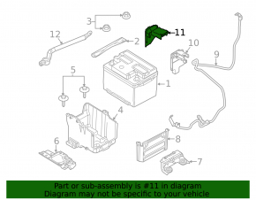 Cover of positive terminal of battery Ford Fiesta 11-19