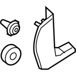Ford C-Max MK2 13-18 black lower left front pillar trim